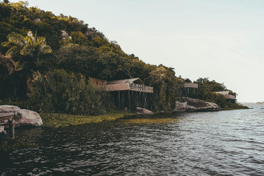 cabins by the lake