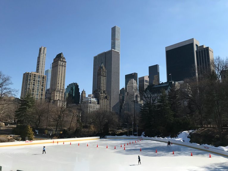 ice skating in winter