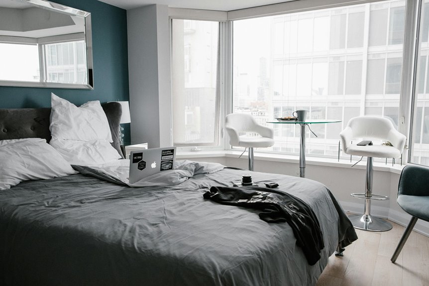 relaxing morning bed stay
