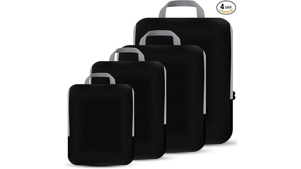 black compression packing cubes