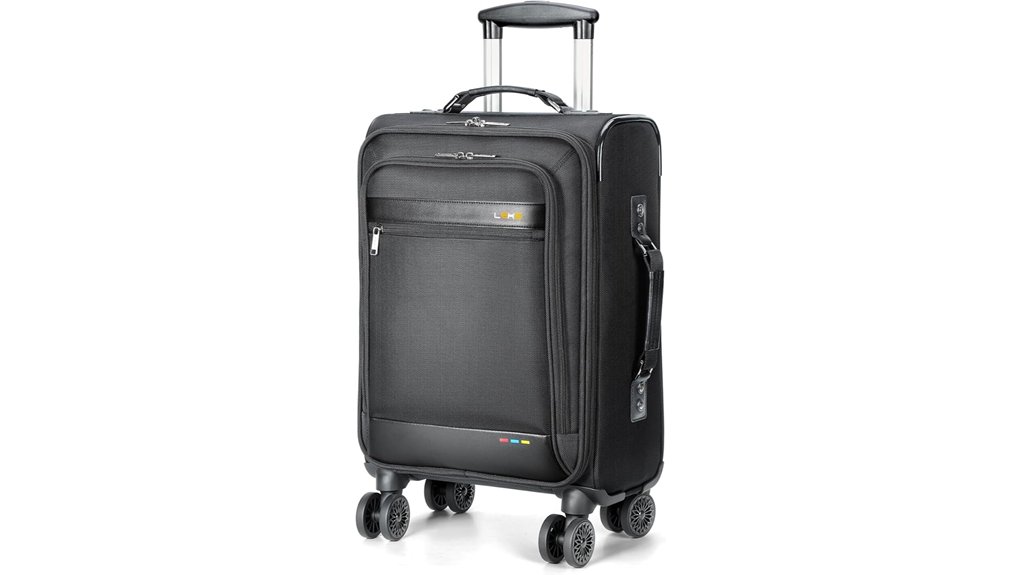 compact black carry on luggage
