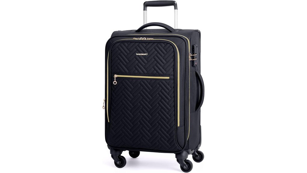 compact black carry on luggage