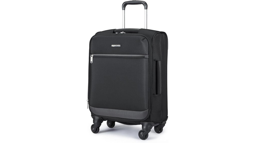 compact black travel suitcase