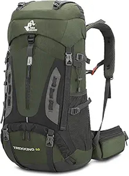 durable hiking backpack with cover