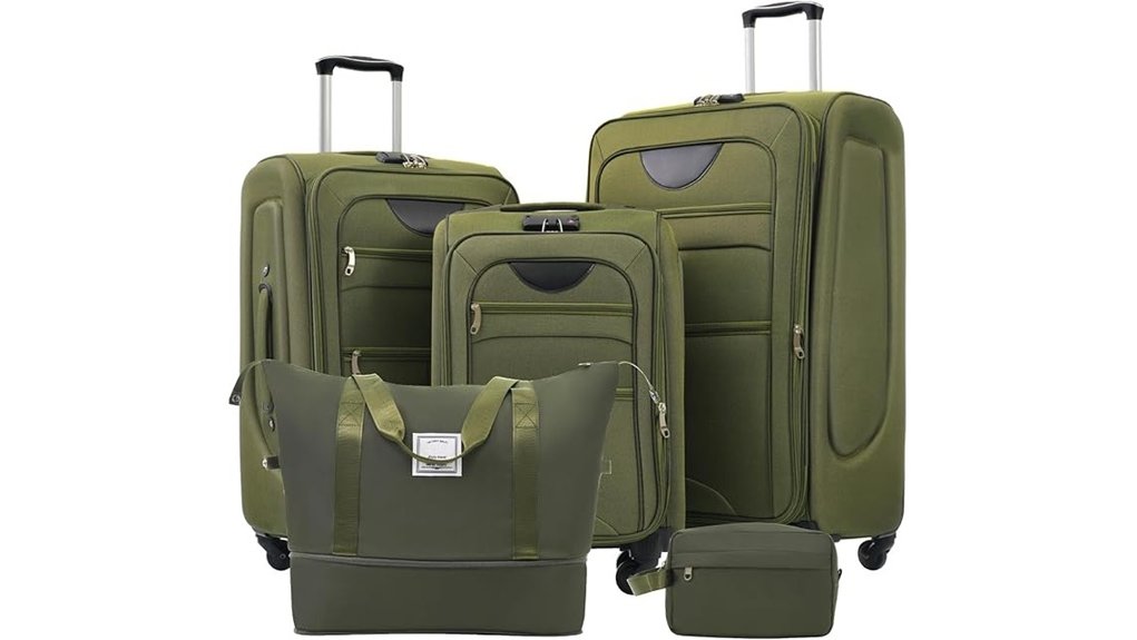 expandable 3 piece suitcase set