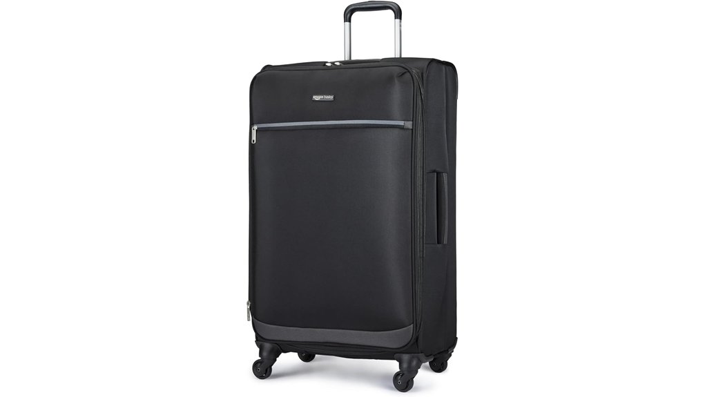 expandable black spinner luggage