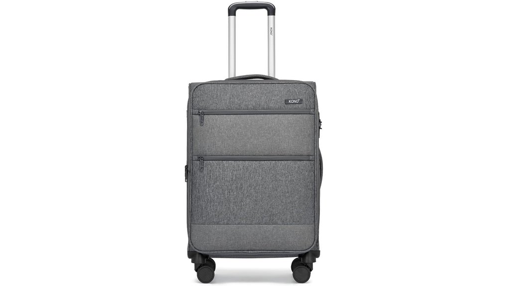 expandable checked luggage with lock