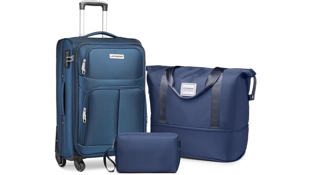 expandable softside luggage set