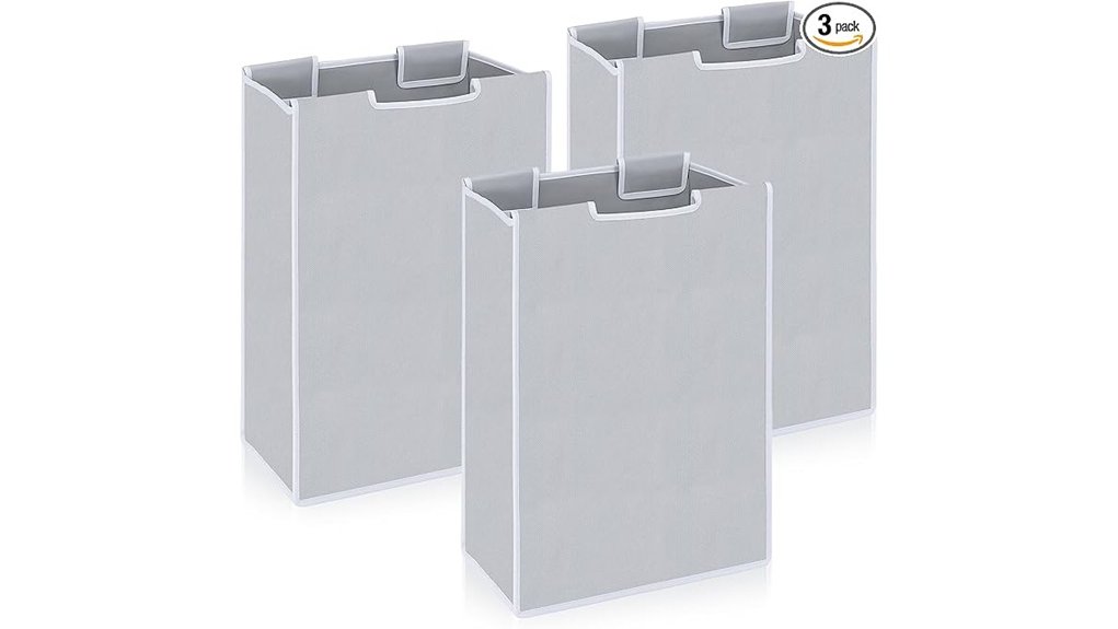 gray laundry sorter bags