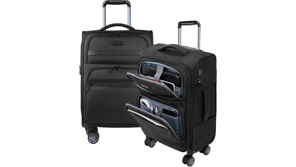 kroser carry on luggage black