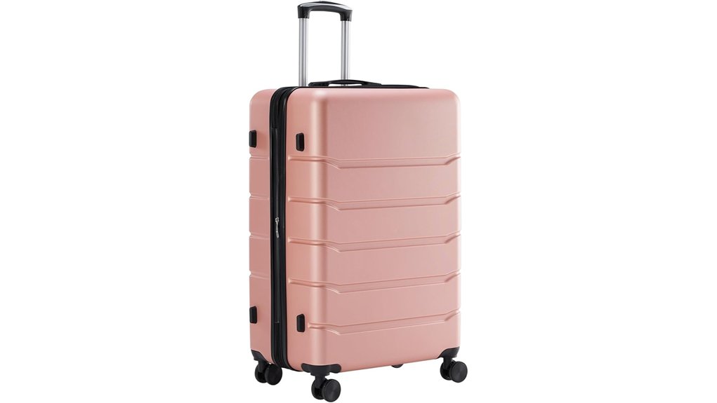 pale pink carry on luggage