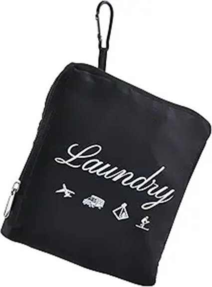 portable black laundry bag