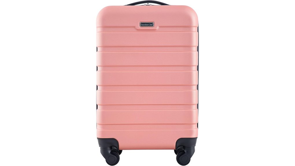 rose gold carry on luggage