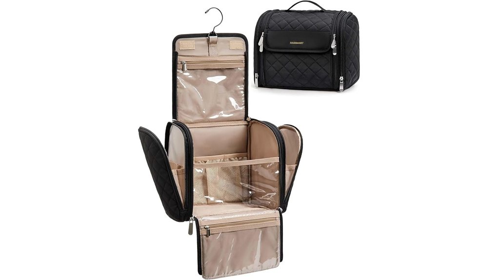 stylish black makeup organizer