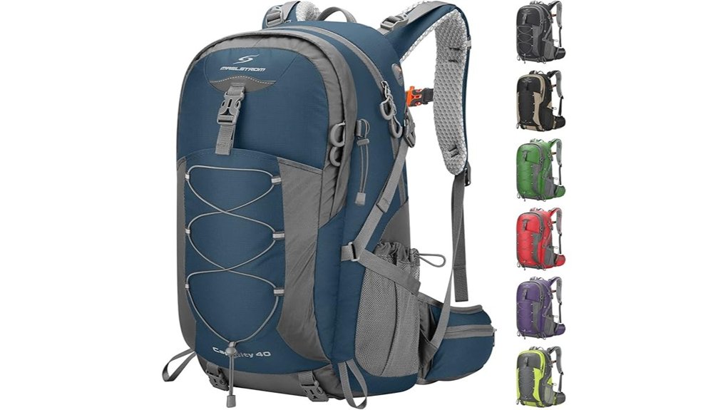 waterproof hiking backpack blue