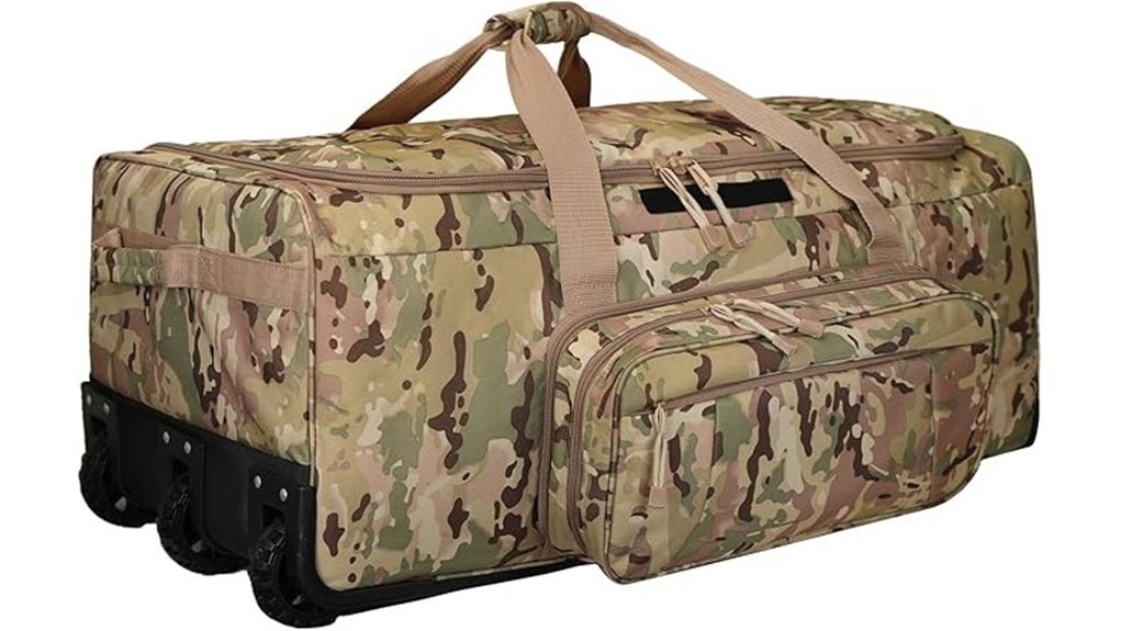 120l rolling military duffle