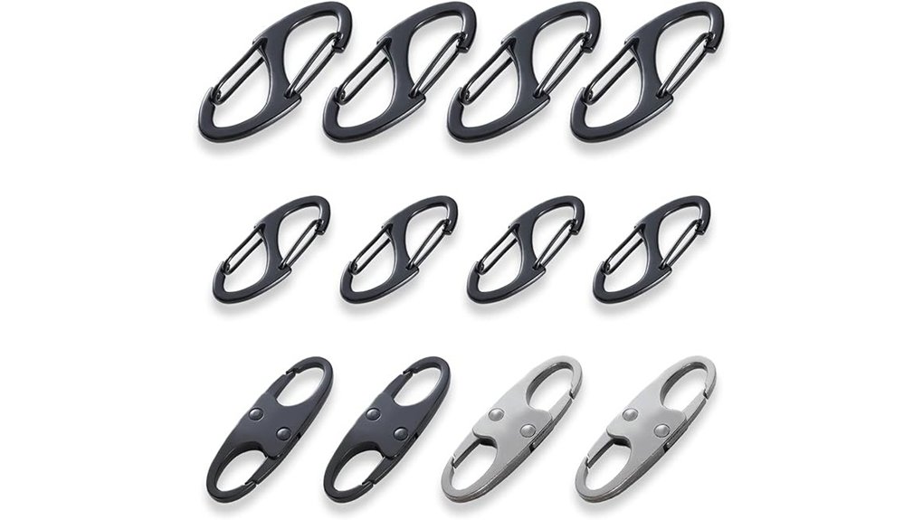 Best Anti-Theft Zipper Clips Backpacks Need Now 15 12 double small black grey carabiners