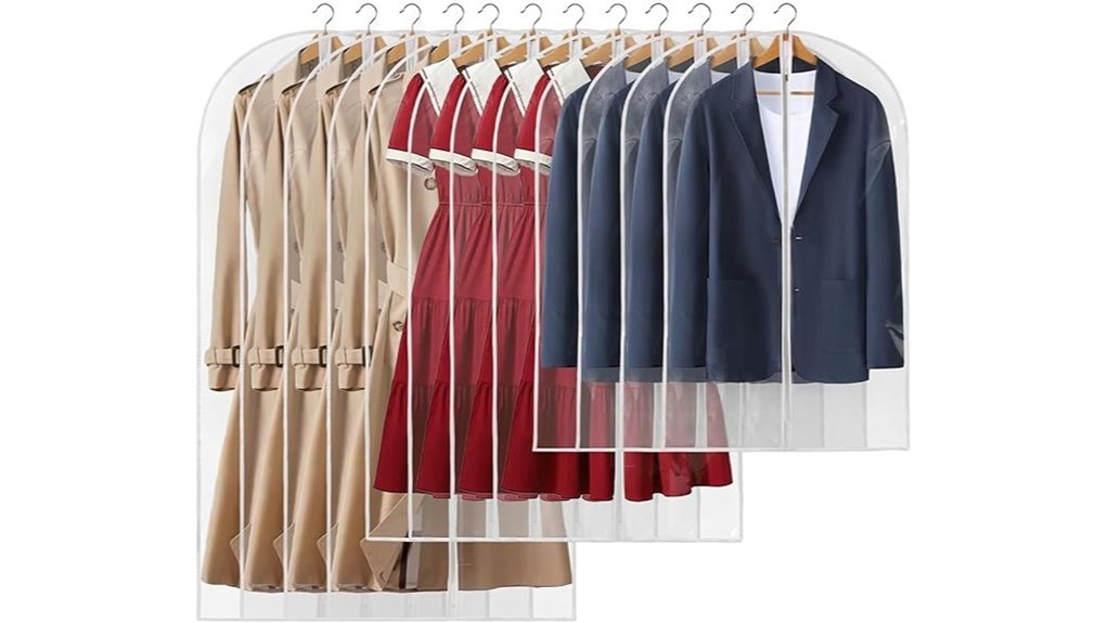 12 pack clear garment bags