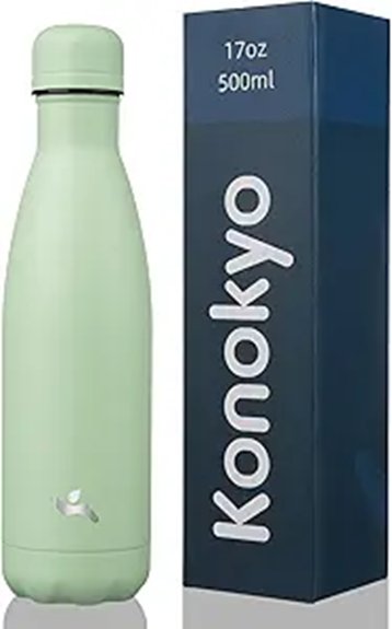 Reusable Water Bottles: Insulated or Lightweight for Travelers 5 17oz double wall green flask