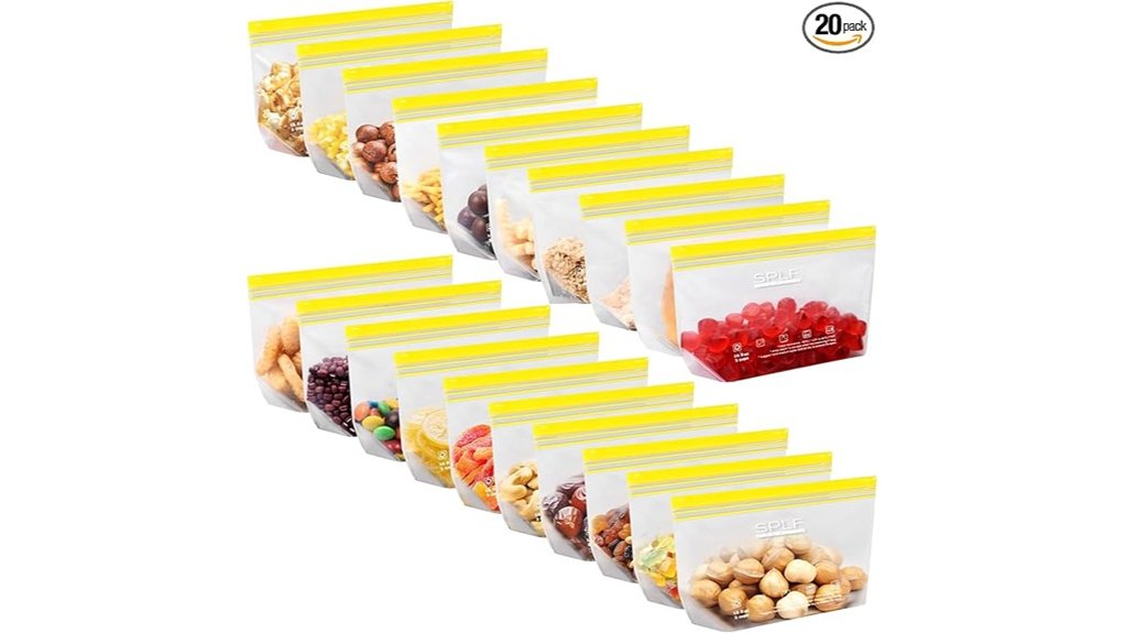 Reusable Snack Bags With Leakproof Zippers For Flights 8 20 bpa free snack bags