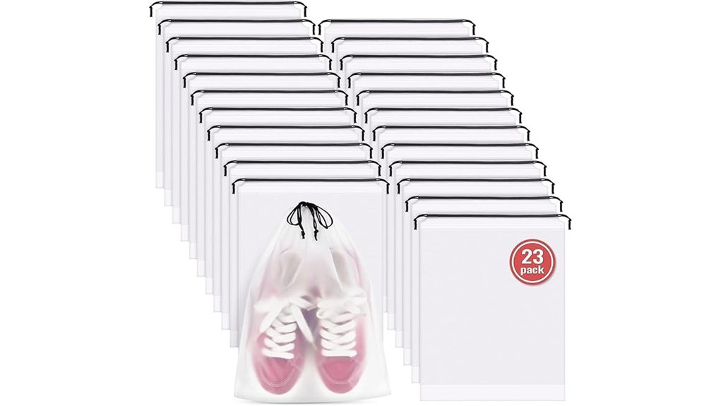23 pack waterproof shoe bags