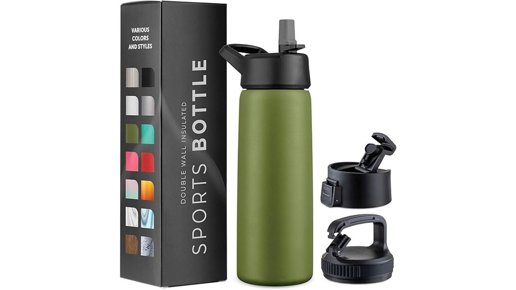 Reusable Water Bottles: Insulated or Lightweight for Travelers 12 25oz stainless triple insulated straw