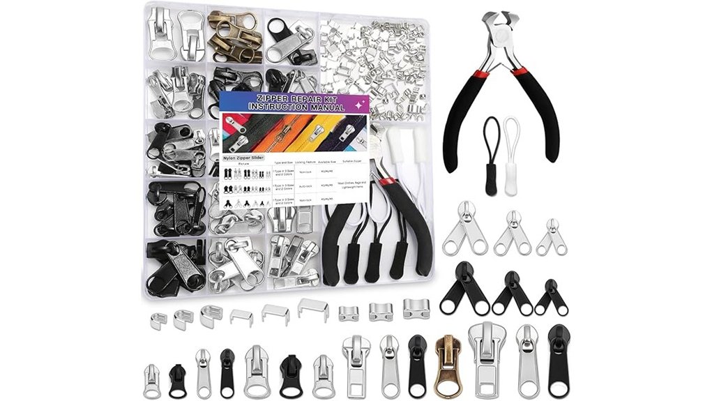 Best Travel Repair Kits for Broken Zippers and Loose Screws 15 280 piece universal zipper kit