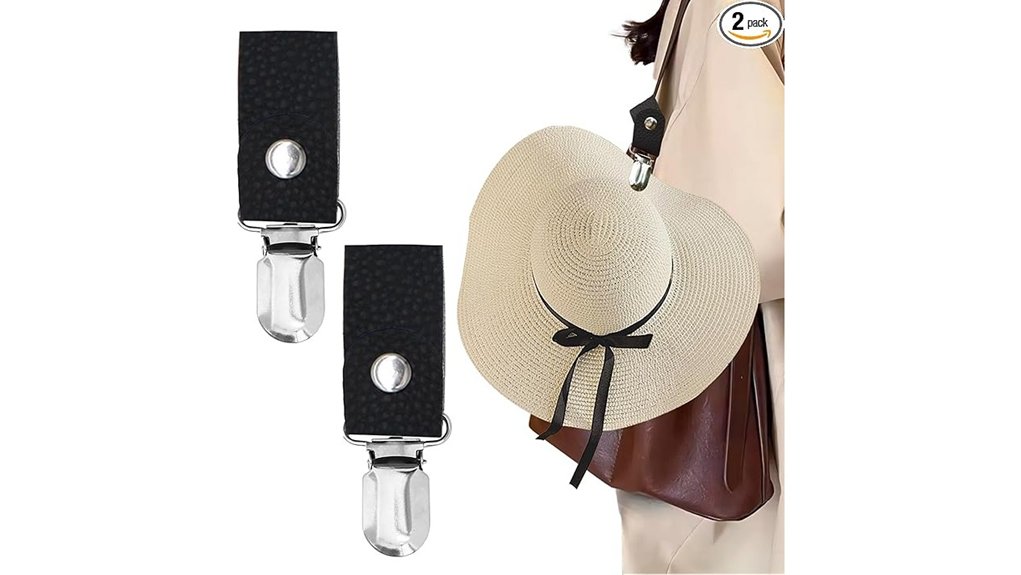 Best Hat Clips & Accessories That Keep Hats Safe 12 2 pack leather travel hat clip