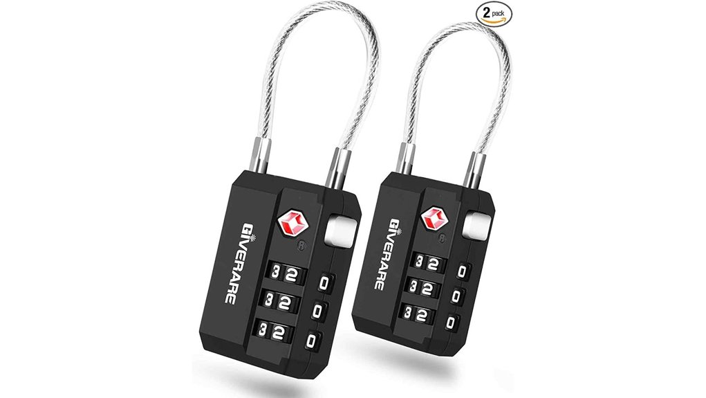 Best Travel Locks: Cable Lock, Padlock, and Combination Lock 5 2 pack tsa luggage dial locks