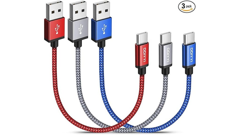 3 pack 1ft usb c cables
