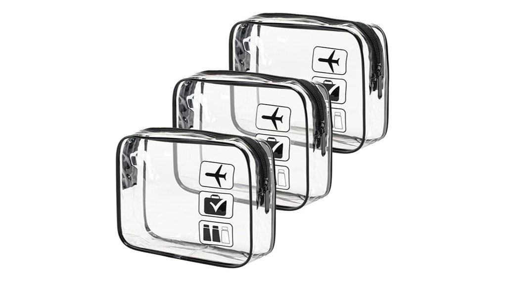 TSA-Approved Toiletry Bags & Sizes You’ll Want for Travel 1 3 pack tsa approved clear toiletry bag