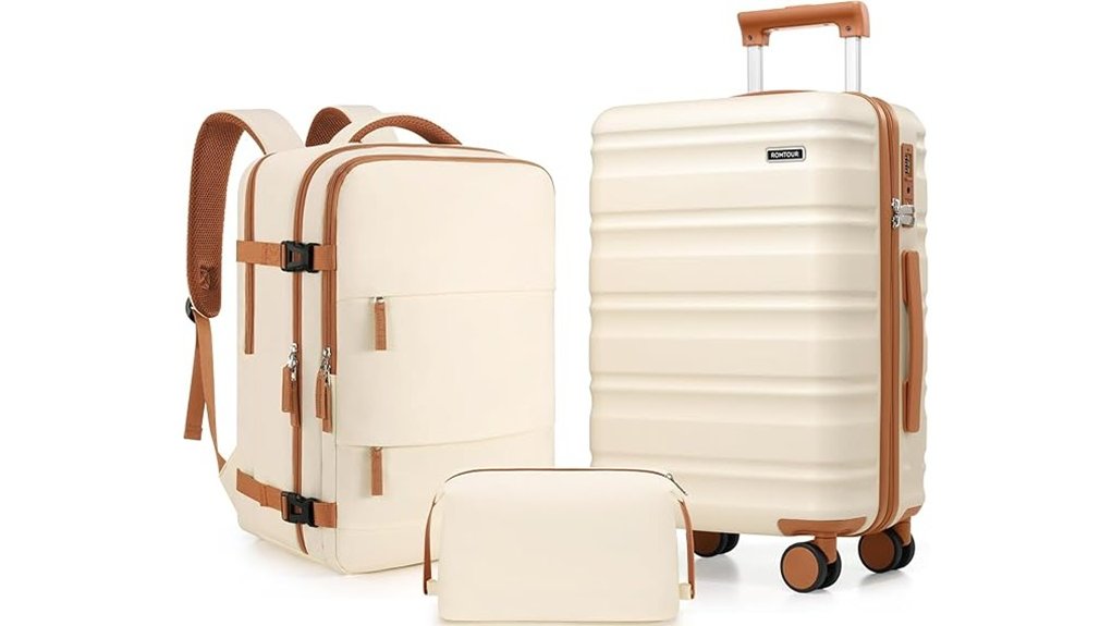 Best Lightweight Luggage Sets for Couples 8 3 piece 20 inch spinner set