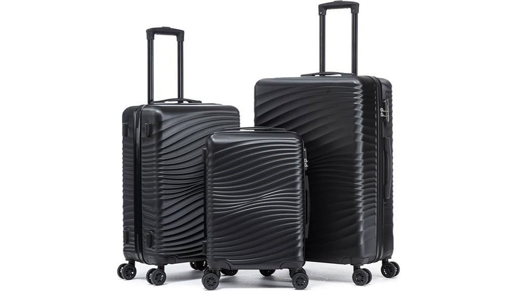 Best Lightweight Luggage Sets for Couples 7 3 piece abs hardside spinner