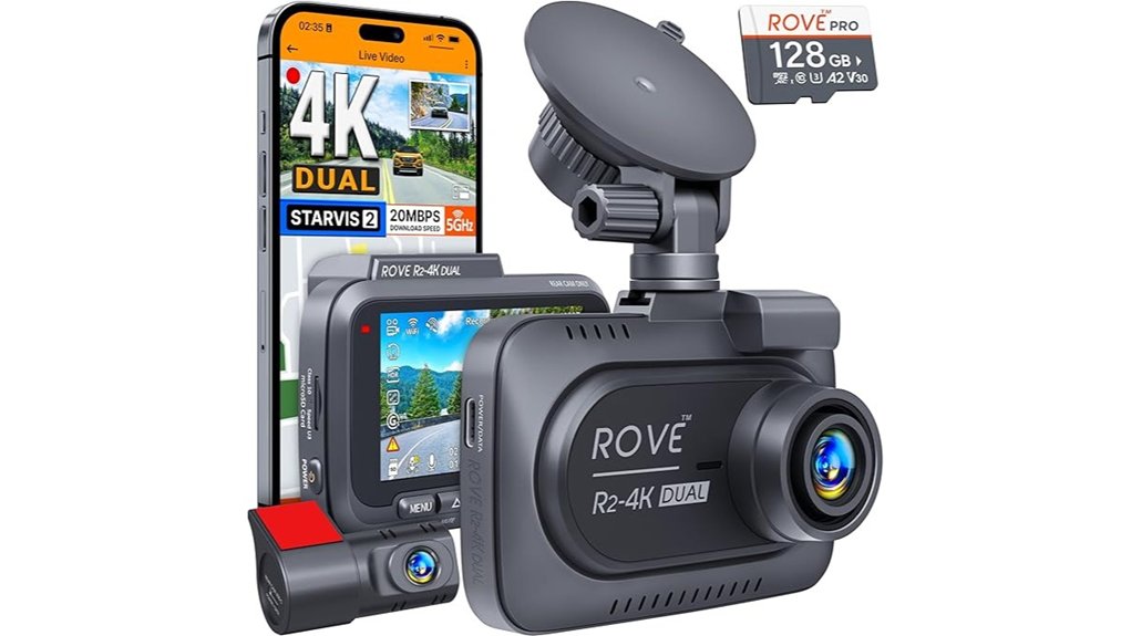 7 Best Dash Cam (Road Trips) 1 4k dual dash cam