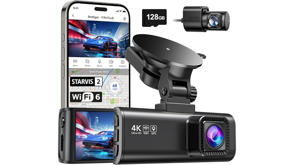 7 Best Dash Cam (Road Trips) 2 4k front and rear dash cam
