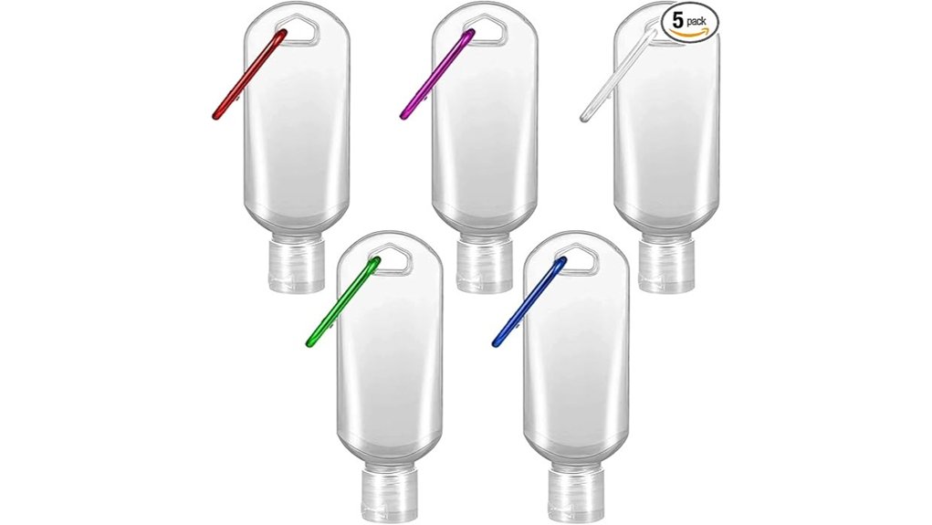 Best Refillable Hand Sanitizer Bottles Clip-On Styles 6 5 pack bottle refilling keychain