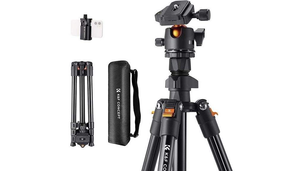 adjustable tripod with ball head