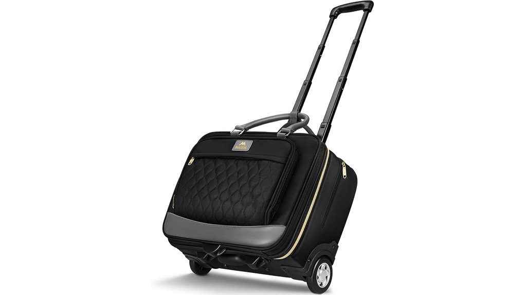 Top Underseat Bags with Laptop Protection (Work + Travel) 2 airline approved anti theft rolling briefcase