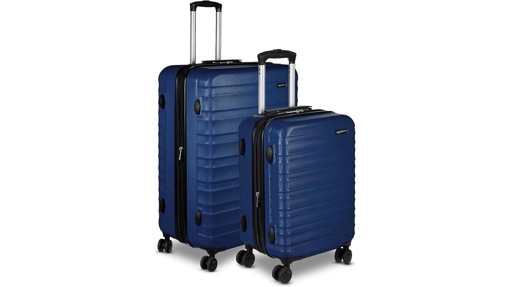 Best Lightweight Luggage Sets for Couples 6 amazon basics navy suitcases