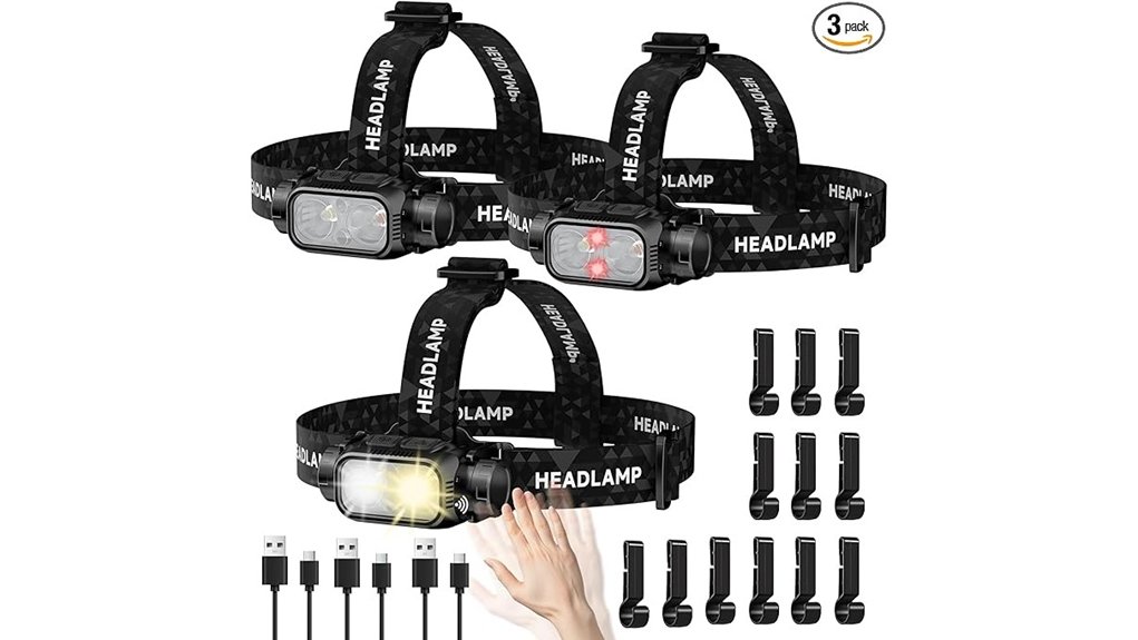 Lightweight Headlamps for Sunrise and Sunset Hikes 6 atdoall 3 pack led headlamps