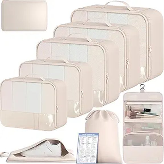 bagail 9 piece travel cubes