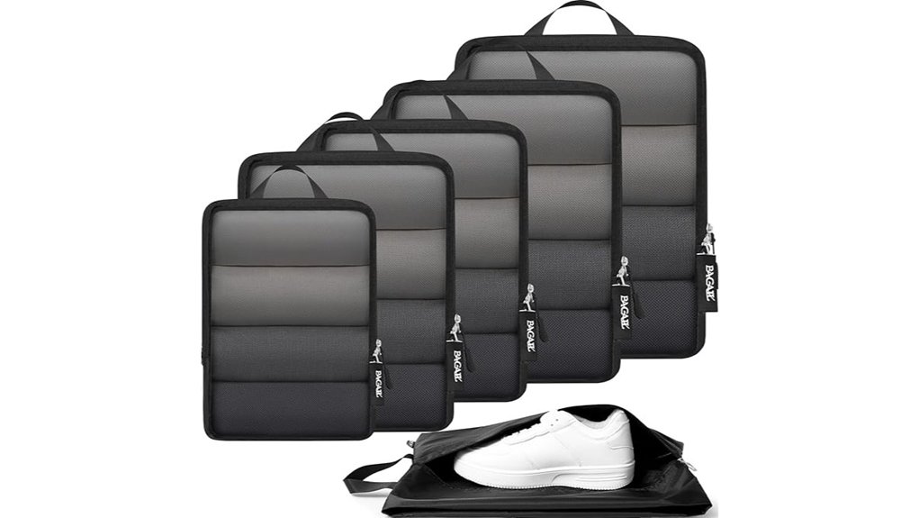Packing Cubes: Compression vs Standard vs Zip Mesh 11 bagail six piece ultralight packing cubes