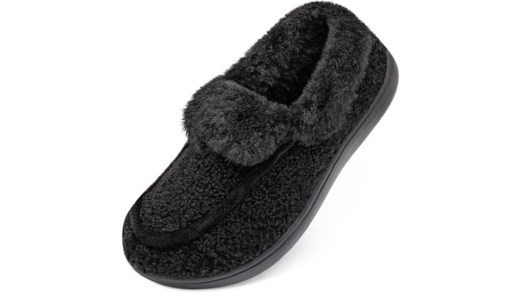 barerun fuzzy collar slippers