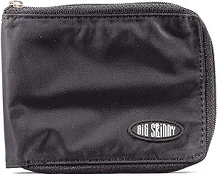 big skinny zippered bi fold