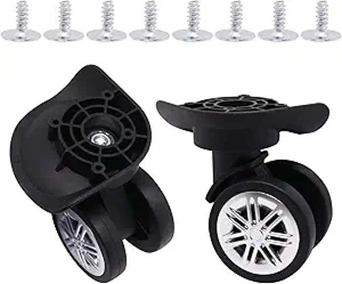 Luggage With Replaceable Wheels That Last Forever 3 black 2 piece luggage wheels