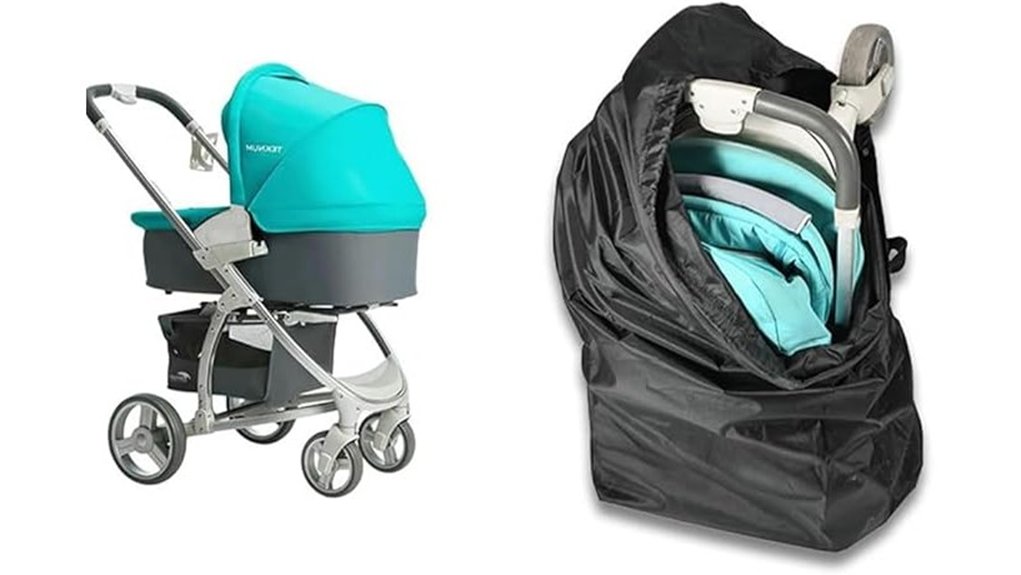 black umbrella stroller gate check bag