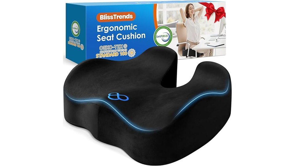 Best Seat Cushions for Economy Comfort 5 blisstrends 4 7in memory foam