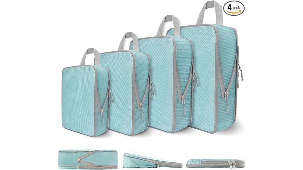 blue compression packing cubes