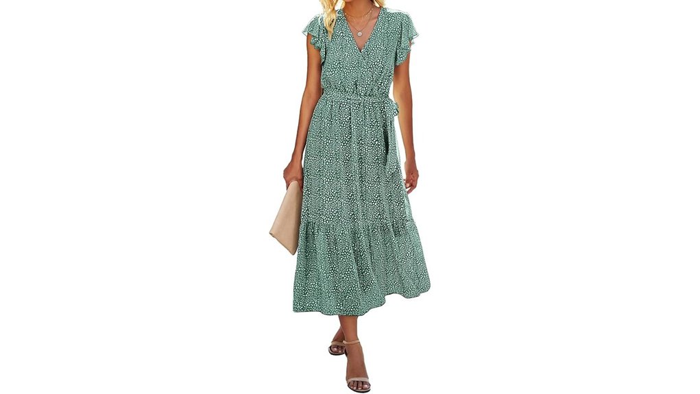 bohemian floral midi wrap