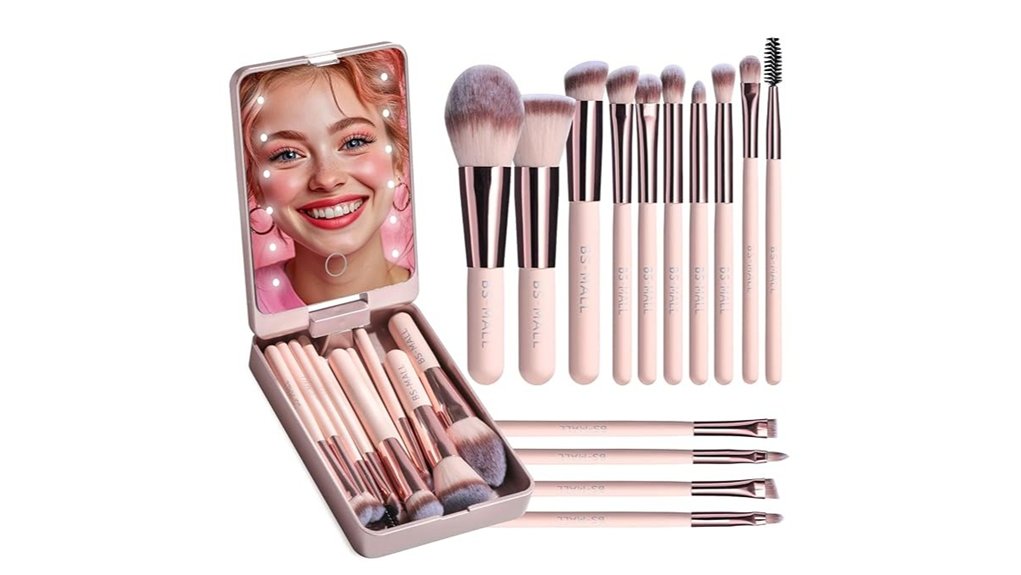 Best Mini Makeup Brush Sets for Effortless Travel 3 bs mall 14 piece apink brushes
